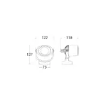 FUMAGALLI MINITOMMY EL SPIKE ΠΡΟΒΟΛΕΑΣ ΓΚΡΙ ΜΕ ΚΑΡΦΙ 3,5W GU10 310x122x135mm 2CCT (2700/4000K) EUROLAMP – 145-26107