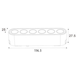 ΦΩΤΙΣΤΙΚΟ ΜΑΥΡΟ ΜΑΓΝΗΤΙΚΗΣ ΡΑΓΑΣ ULTRA SLIM 6W 3CCT 114.5x25x27.5mm 36⁰ EUROLAMP – 145-59525
