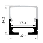 ΠΡΟΦΙΛ ΕΞΩΤΕΡΙΚΑ 2000*20,1*20,2° PLUS EUROLAMP – 145-70954