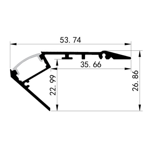 ΠΡΟΦΙΛ ΕΞΩΤΕΡΙΚΟ ΓΙΑ ΣΚΑΛΑ 2000*73,75*35,66*26,86 PLUS EUROLAMP – 145-70963