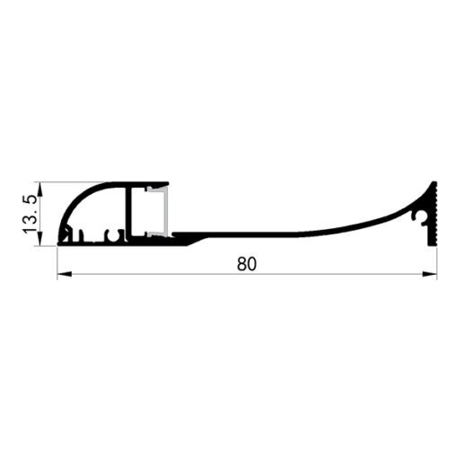 ΠΡΟΦΙΛ ΕΞΩΤΕΡΙΚΟ ΣΟΒΑ ΝΤΕΠΙ 2000*13,5*80 PLUS EUROLAMP – 145-70964
