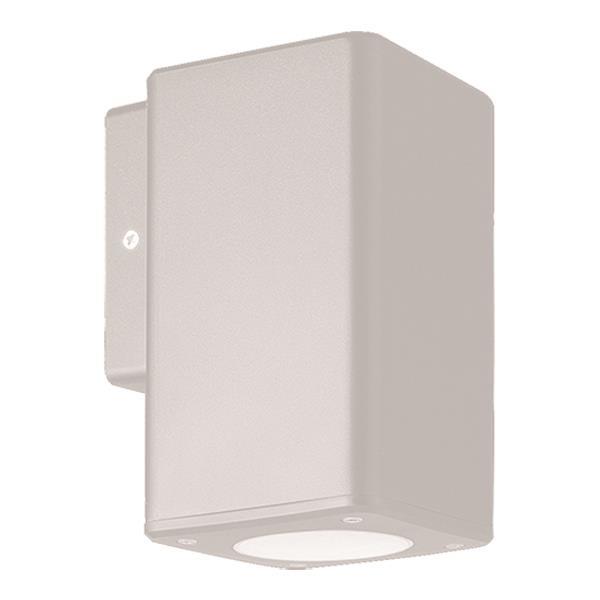 ΑΠΛΙΚΑ ΤΟΙΧΟΥ ΜΟΝΗ ΤΕΤΡΑΓΩΝΗ DOWN ΠΛΑΣΤΙΚΗ GU10 ΛΕΥΚΗ EUROLAMP – 145-82000