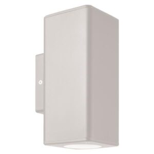 ΑΠΛΙΚΑ ΤΟΙΧΟΥ ΜΟΝΗ ΤΕΤΡΑΓΩΝΗ UP-DOWN ΠΛΑΣΤΙΚΗ GU10 ΛΕΥΚΗ EUROLAMP -145-82005