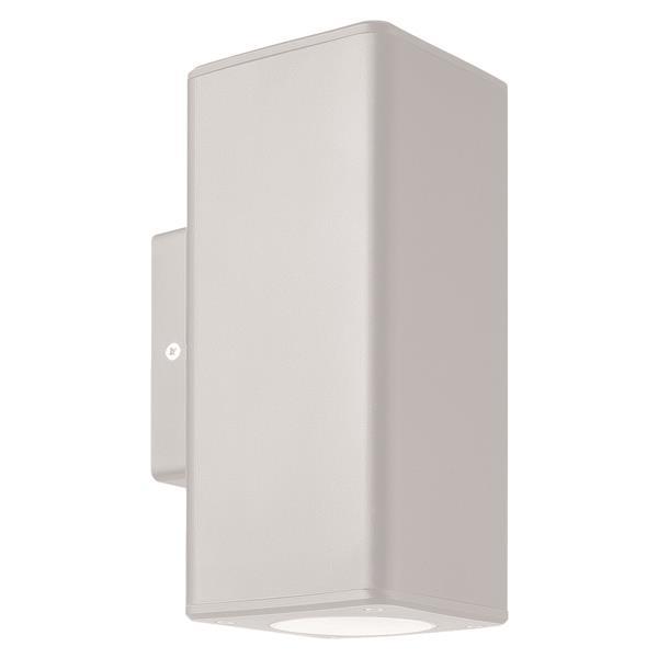 ΑΠΛΙΚΑ ΤΟΙΧΟΥ ΜΟΝΗ ΤΕΤΡΑΓΩΝΗ UP-DOWN ΠΛΑΣΤΙΚΗ GU10 ΛΕΥΚΗ EUROLAMP -145-82005