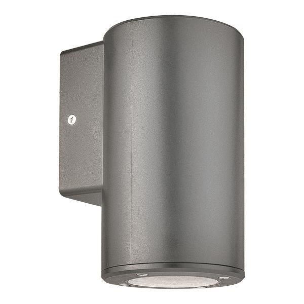 ΑΠΛΙΚΑ ΤΟΙΧΟΥ ΜΟΝΗ ΣΤΡΟΓΓΥΛΗ DOWN ΠΛΑΣΤΙΚΗ GU10 ΓΚΡΙ EUROLAMP – 145-82012