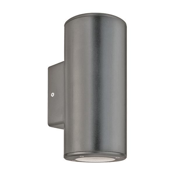 ΑΠΛΙΚΑ ΤΟΙΧΟΥ ΜΟΝΗ ΣΤΡΟΓΓΥΛΗ UP-DOWN ΠΛΑΣΤΙΚΗ GU10 ΓΚΡΙ EUROLAMP – 145-82016