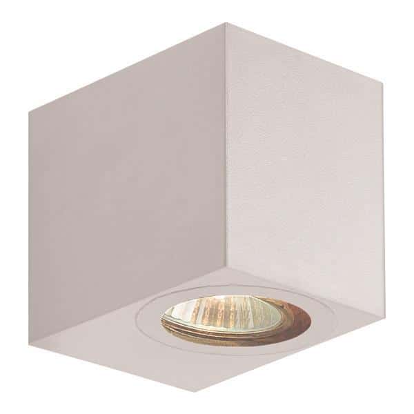 ΑΠΛΙΚΑ ΤΟΙΧΟΥ DOWN ΤΕΤΡΑΓΩΝΗ GU10 IP54 ΛΕΥΚΗ EUROLAMP – 145-82070