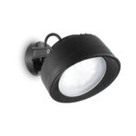 IDEAL LUX Φωτιστικό Τοίχου Βεράντας LITIO 1xGX53 IP66 Μαύρου Χρώματος – 145341