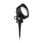 IDEAL LUX Φωτιστικό Κήπου Καρφωτό LITIO 1xGX53 IP66 Μαύρου Χρώματος – 145358