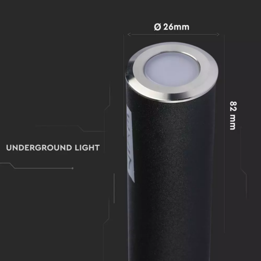 Χωνευτό Φωτιστικό Δαπέδου LED 0.5W Στρογγυλό Ασημί V-TAC IP67 12V Θερμό 3000K – 211463