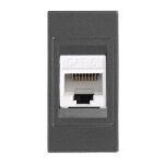 ΠΡΙΖΑ DATA 1 MODULES CAT 6 RJ 45 ΓΡΑΦΙΤΗΣ EUROLAMP – 152-20453