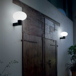 IDEAL LUX Φωτιστικό Τοίχου CLIO 1xE27 IP44 Καφέ Χρώματος – 326788