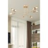 Φωτιστικό οροφής PWL-1122 pakoworld Ε27 χρυσό Φ61×25εκ 147-000071