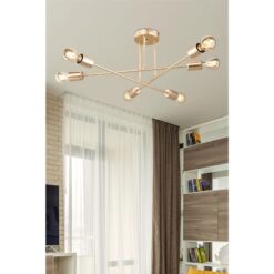 Φωτιστικό οροφής PWL-1122 pakoworld Ε27 χρυσό Φ61×25εκ 147-000071