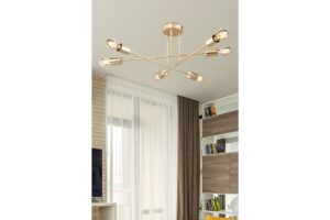 Φωτιστικό οροφής PWL-1122 pakoworld Ε27 χρυσό Φ61×25εκ 147-000071