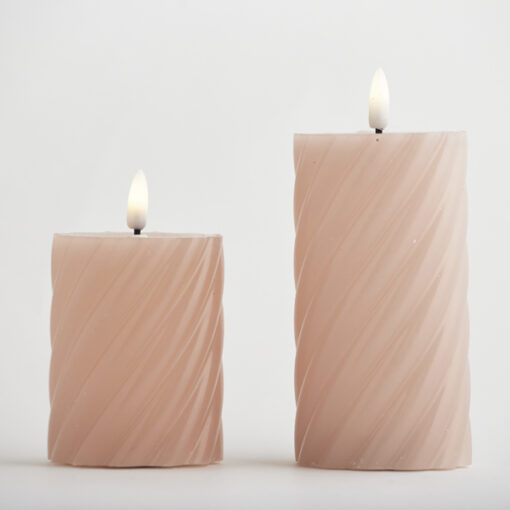 ΚΕΡΙ ΜΠΑΤΑΡΙΑΣ ΜΕ  ΦΛΟΓΑ, ΡΟΖ, ΜΕ ΧΡΟΝΟΔΙΑΚΟΠΤΗ, 7x16cm EUROLAMP – 147-15103