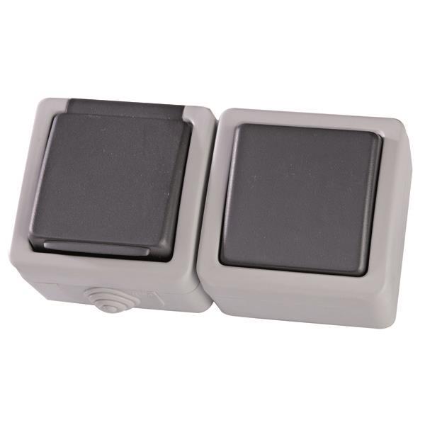 ΔΙΑΚΟΠΤΗΣ Α/R KAI ΠΡΙΖΑ ΣΟΥΚΟ ΓΚΡΙ IP54 EUROLAMP – 147-16215