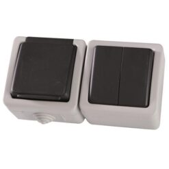 ΔΙΑΚΟΠΤΗΣ Κ/R Α/R KAI ΠΡΙΖΑ ΣΟΥΚΟ ΓΚΡΙ IP54 EUROLAMP – 147-16216