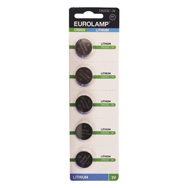 ΜΠΑΤΑΡΙΑ ΛΙΘΙΟΥ CR2032 3V 5 ΤΕΜ EUROLAMP – 147-24110