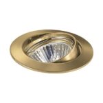 Βάση Σποτ GU10 – MR16 EUROLAMP Χωνευτή Στρογγυλή Ρυθμιζόμενη Αλουμινίου Χρυσό Σατινέ – 147-55625