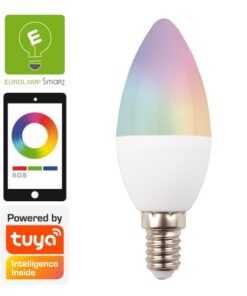 Wi-Fi Έξυπνη LED Λάμπα E14 6W Eurolamp 260° 470lm RGBW – 147-77902