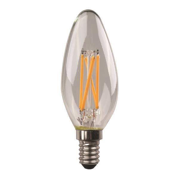 ΛΑΜΠΑ LED CROSSED DIMMABLE FILAMENT 6.5W E14 3000K 220V CLEAR EUROLAMP – 147-78173