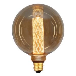 ΛΑΜΠΑ LED ΓΛΟΜΠΟΣ G125 3,5W Ε27 2000K 220-240V GOLD GLASS DIMMABLE EUROLAMP – 147-81823