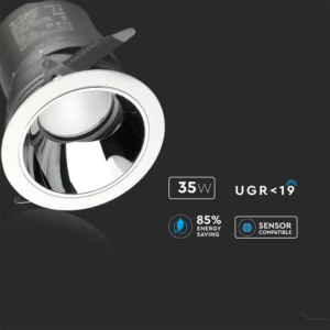 LED φωτιστικό οροφής χωνευτό στρογγυλό Cree LED 35W 4000K Φυσικό λευκό ρυθμιζόμενο CRI>95 V-TAC – 1478