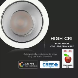 LED φωτιστικό οροφής χωνευτό στρογγυλό Cree LED 35W 4000K Φυσικό λευκό ρυθμιζόμενο CRI>95 V-TAC – 1478