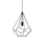 IDEAL LUX Κρεμαστό Φωτιστικό AMPOLLA-3 1xE27 Μαύρου Χρώματος – 148175