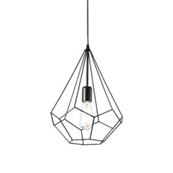 IDEAL LUX Κρεμαστό Φωτιστικό AMPOLLA-3 1xE27 Μαύρου Χρώματος – 148175