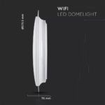 Wi-Fi Πλαφονιέρα LED 60W Smart Home Συμβατή με Amazon Alexa & Google Home V-TAC με Χειριστήριο 2700K-6400K – 1498