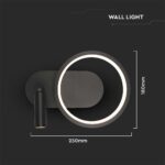 Απλίκα Κρεβατιού LED 14W με Αναγνώστη Μαύρο V-TAC Φυσικό Λευκό 4000K – 14980