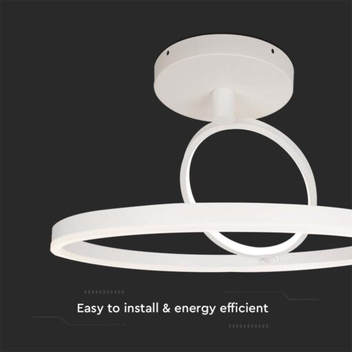 Φωτιστικό Οροφής LED 38W Λευκό V-TAC 4000lm Θερμό Λευκό 3000K – 14984