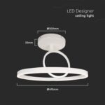 LED φωτιστικό οροφής Designer 37W 4000Κ φυσικό λευκό με λευκό σώμα V-TAC – 14985