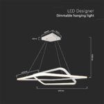 Κρεμαστό LED Φωτιστικό 50W Dimmable Λευκό V-TAC 5150lm Φυσικό Λευκό 4000K – 14989