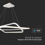 Κρεμαστό LED Φωτιστικό 50W Dimmable Λευκό V-TAC 5150lm Φυσικό Λευκό 4000K – 14989