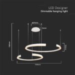 Κρεμαστό Φωτιστικό LED 48W Λευκό Triac Dimmable V-TAC 5150lm Θερμό Λευκό 3000K – 14992