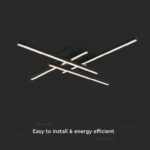 LED φωτιστικό οροφής Designer 38W 4000Κ φυσικό λευκό με μαύρο σώμα V-TAC – 14995