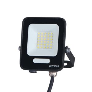 ΠΡΟΒΟΛΕΑΣ LED SMD 20W ΜΑΥΡΟΣ IP66 4000K PLUS EUROLAMP – 147-69004