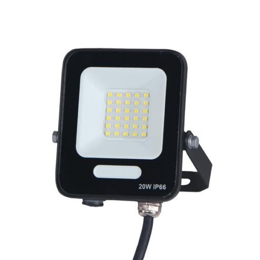ΠΡΟΒΟΛΕΑΣ LED SMD 20W ΜΑΥΡΟΣ IP66 4000K PLUS EUROLAMP – 147-69004