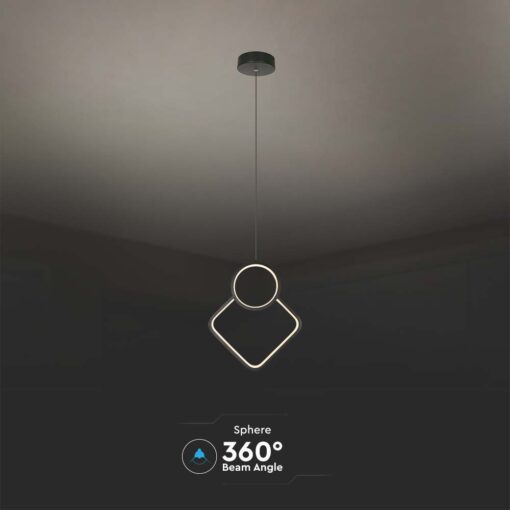 Κρεμαστό LED Φωτιστικό 12W Λευκό V-TAC 1280lm Θερμό Λευκό 3000K – 15000