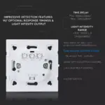 Ανιχνευτής κίνησης χωνευτός Microwave Max 300W LED Μαύρος V-TAC – 15031