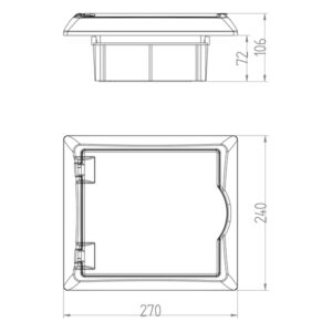 ΠΙΝΑΚΑΣ ΧΩΝΕΥΤΟΣ ΠΛΑΣΤΙΚΟΣ ECONOMIC 1X6 IP 40 (PE+N) EUROLAMP – 151-25030