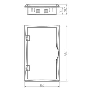ΠΙΝΑΚΑΣ ΧΩΝΕΥΤΟΣ ΠΛΑΣΤΙΚΟΣ ECONOMIC 3Χ12 IP 40 (PE+N) EUROLAMP – 151-25034