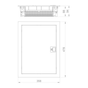 ΠΙΝΑΚΑΣ ΧΩΝΕΥΤΟΣ ΤΟΙΧΟΥ/ΓΥΨΟΣΑΝΙΔΑΣ MSF 2X12 IP 30 (PE+N) EUROLAMP – 151-25081