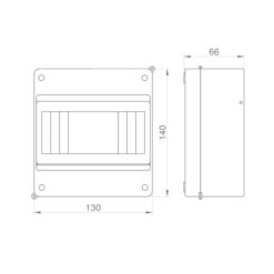 ΠΙΝΑΚΑΣ ΕΞΩΤΕΡΙΚΟΣ ΜΙΝΙ 6 ΘΕΣΕΩΝ IP20 EUROLAMP – 151-25103