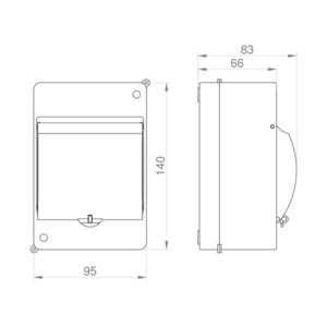 ΠΙΝΑΚΑΣ ΕΞΩΤΕΡΙΚΟΣ ΜΙΝΙ 4 ΘΕΣΕΩΝ ΜΕ ΠΟΡΤΑ IP20 EUROLAMP – 151-25105