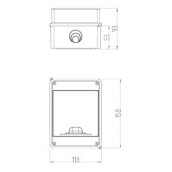 ΠΙΝΑΚΑΣ ΕΞΩΤΕΡΙΚΟΣ LUX 1Χ5 IP55 PE+N EUROLAMP – 151-25130