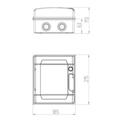 ΠΙΝΑΚΑΣ ΕΞΩΤΕΡΙΚΟΣ LUX 1Χ6 IP65 PE+N EUROLAMP – 151-25133